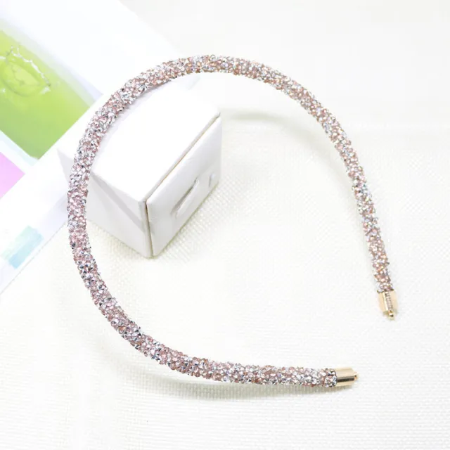 Rhinestone Super Flash Hair Band Wild Temperament Simple Headband Hairpin Champagne - Shop at LoveMi