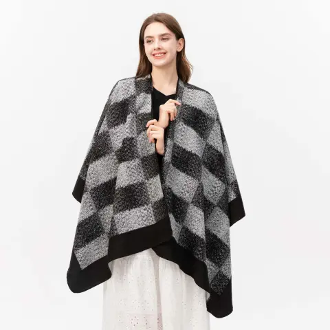 Women's Classic Colorful Plaid Shawl