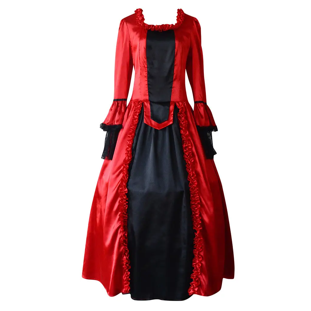 Lace Stitching Large Bell Sleeve Dress