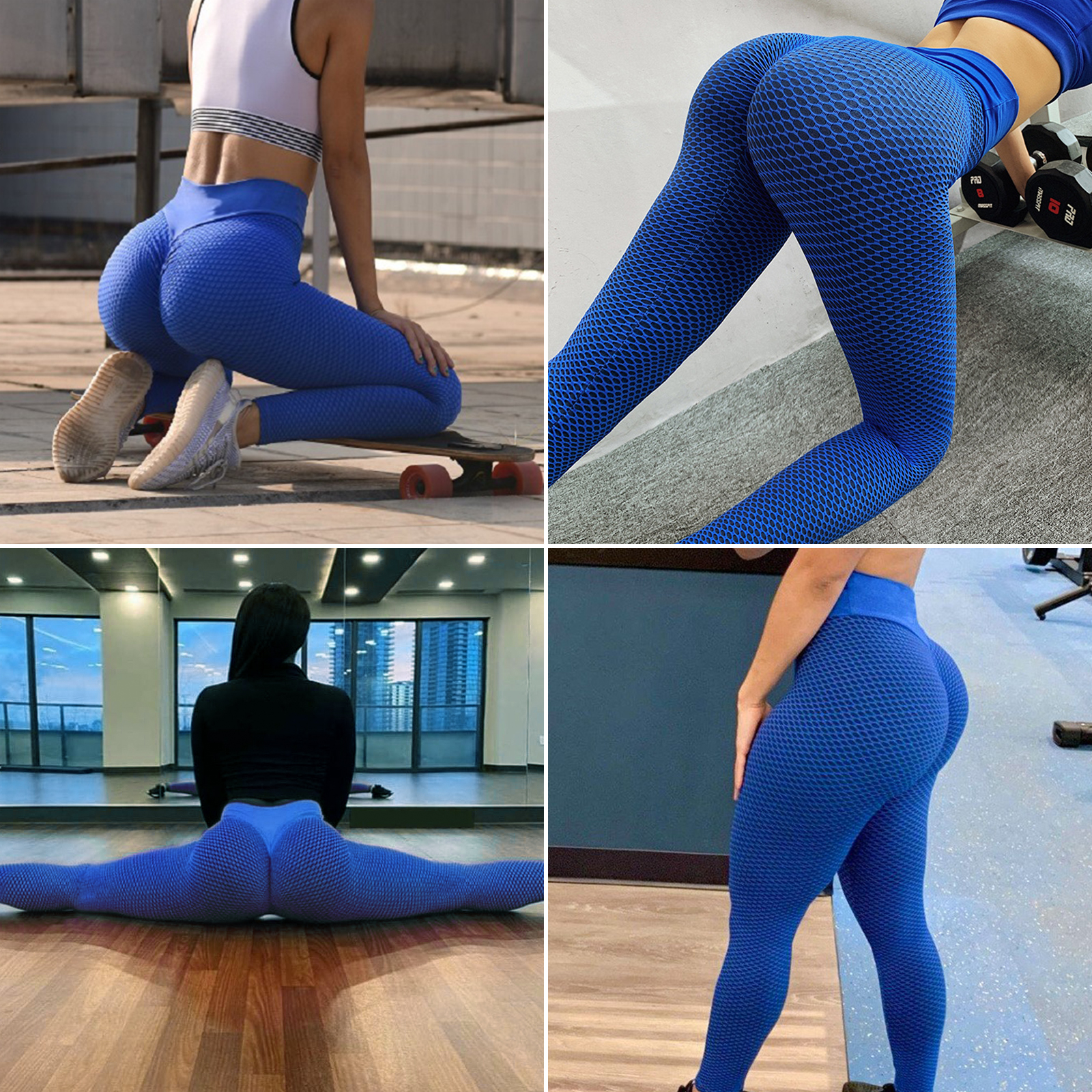 Dropship Women TIK Tok Leggings Bubble Textured Butt Lifting Yoga Pants  Black Medium to Sell Online at a Lower Price