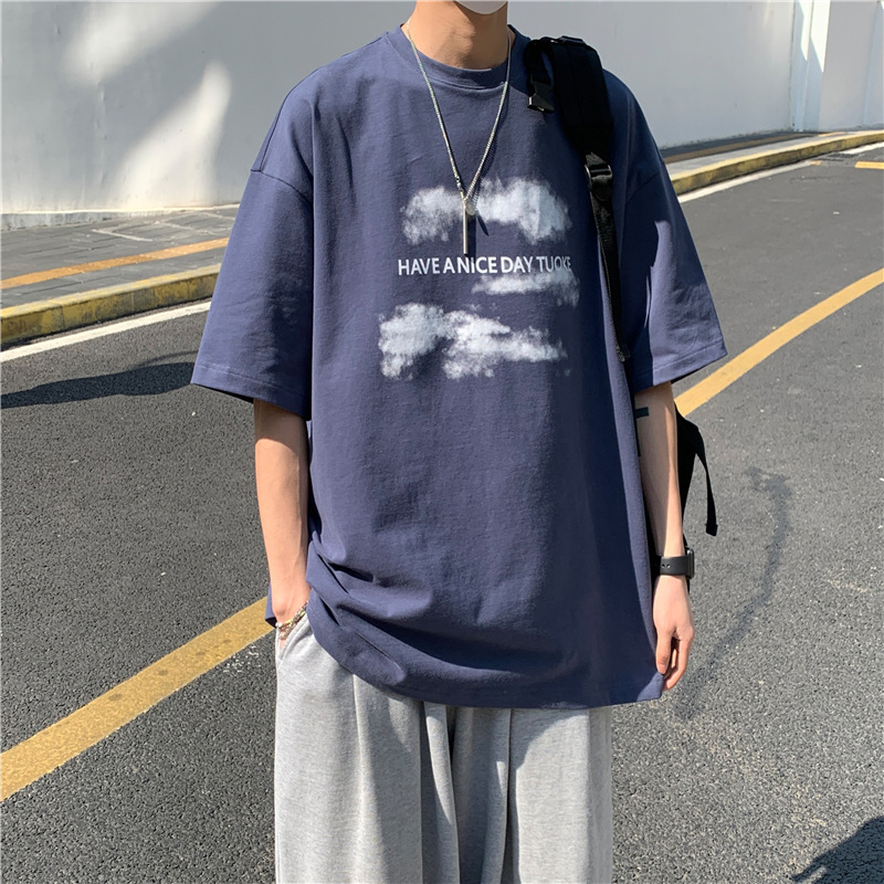 Men's Loose All-match Bottoming Short-sleeved T-shirt