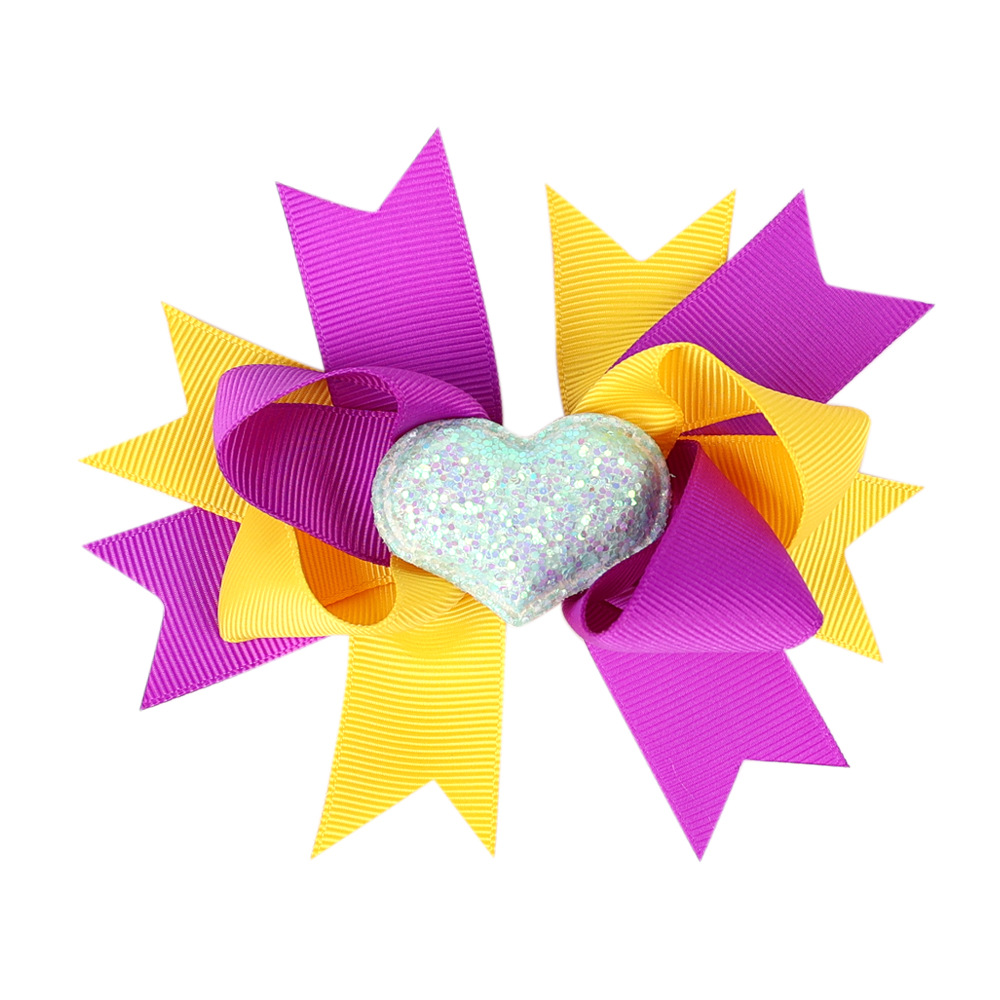 Children's Bow Hairpin Multi-layer Love Edge Clip