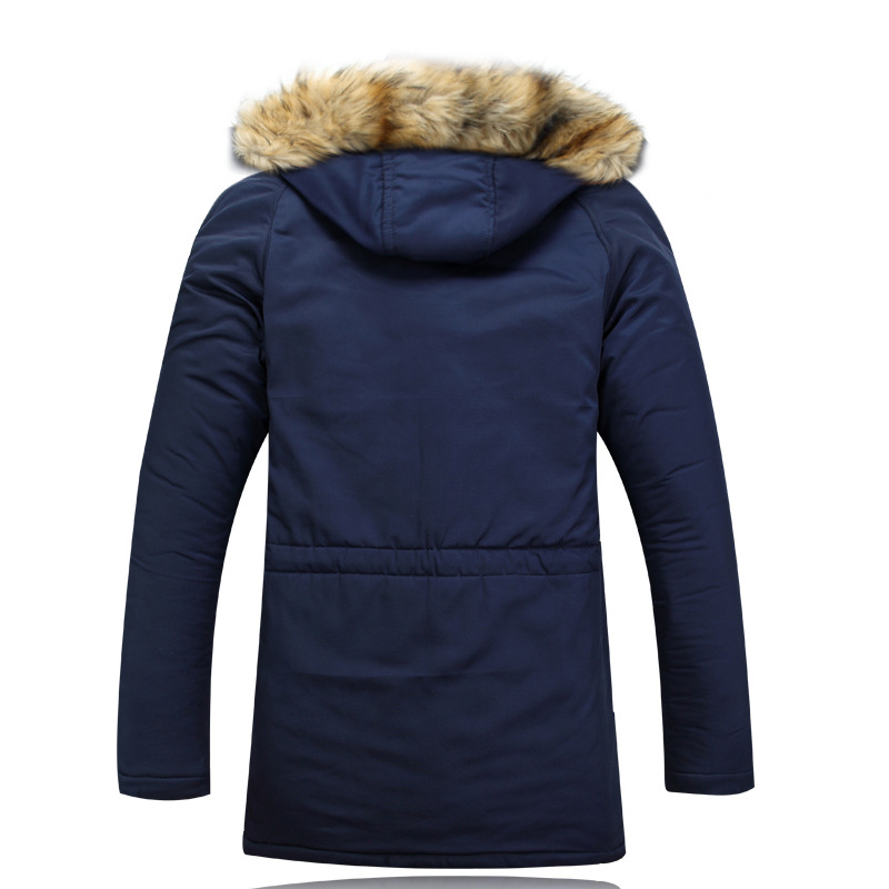 Men's Cotton-padded Jacket With Fur Collar