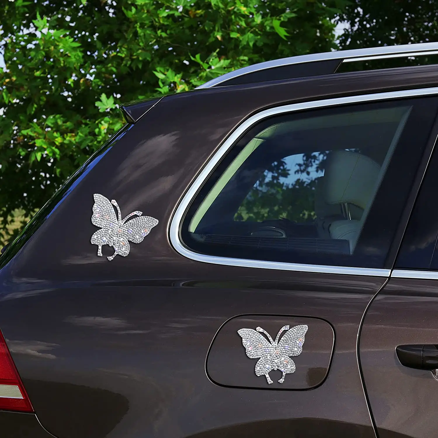 Diamond-encrusted Butterfly Car Sticker Bear Claw Body