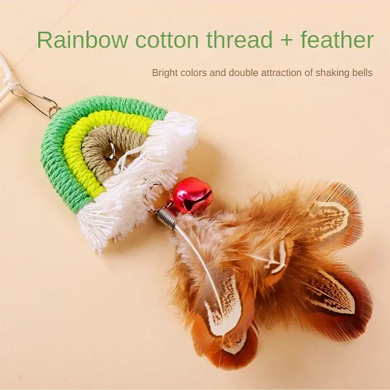 Feather Cat Rope Hang The Door From