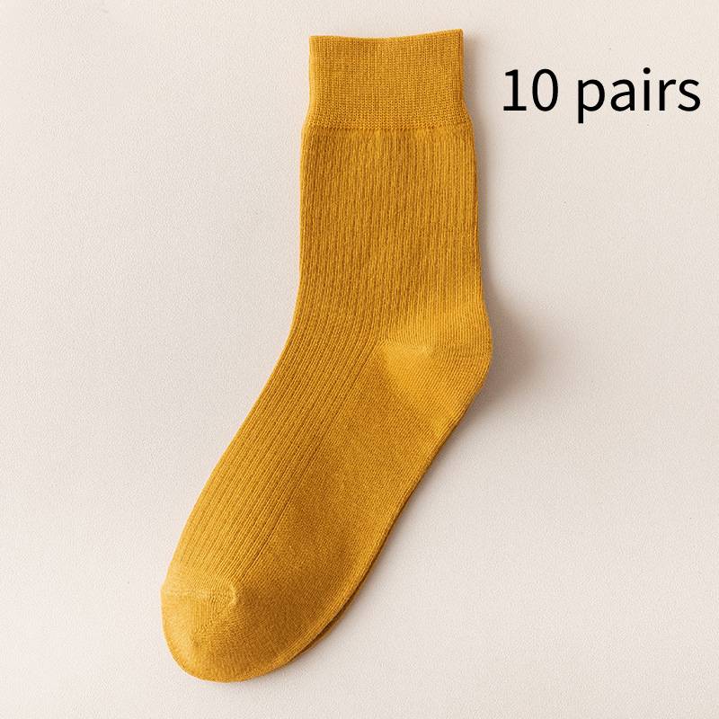 Solid Color Vertical Stripe Deodorant Business Stockings