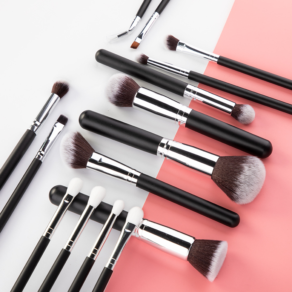 Pennello di Makeup 15 Set per Pennello con Contenitore di Stoccaggio