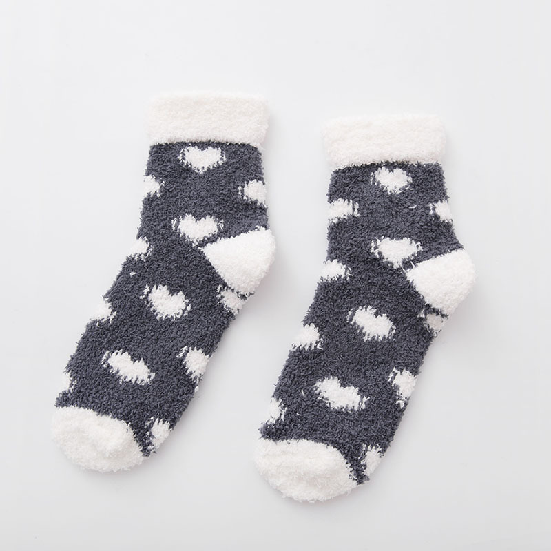 Title 6, Sweet half fleece home sleep socks, soft and wa...