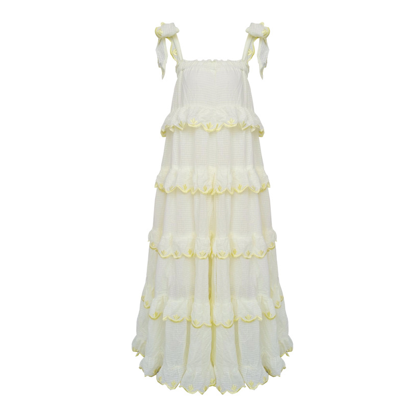 Women's Spring Sling Ruffled Mori Tea Break Princess Dress