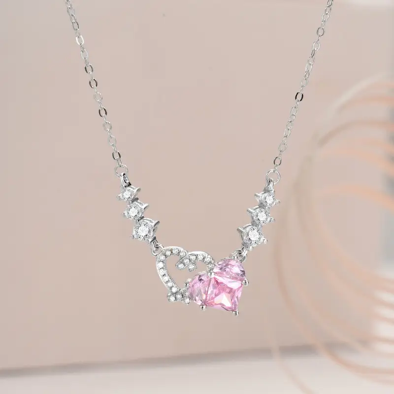 Sterling Silver Sweet Girl Series Dating Necklace
