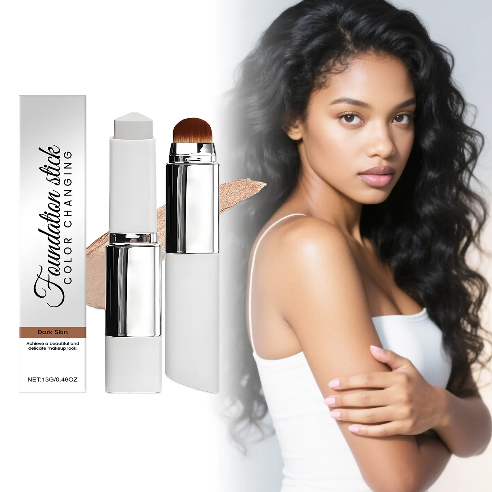 2-in-1 Color Changing Foundation Stick Deep Skin