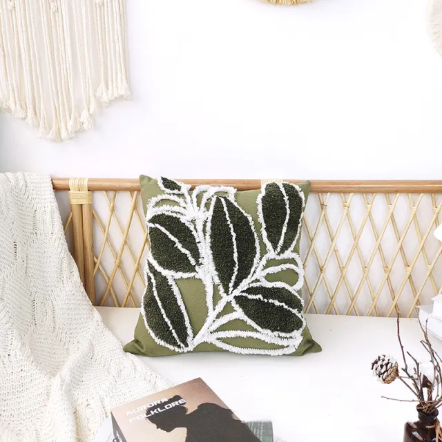 Bohemian Fashion Minimalist Home Tufted Pillow Army Green - Shop at LoveMi