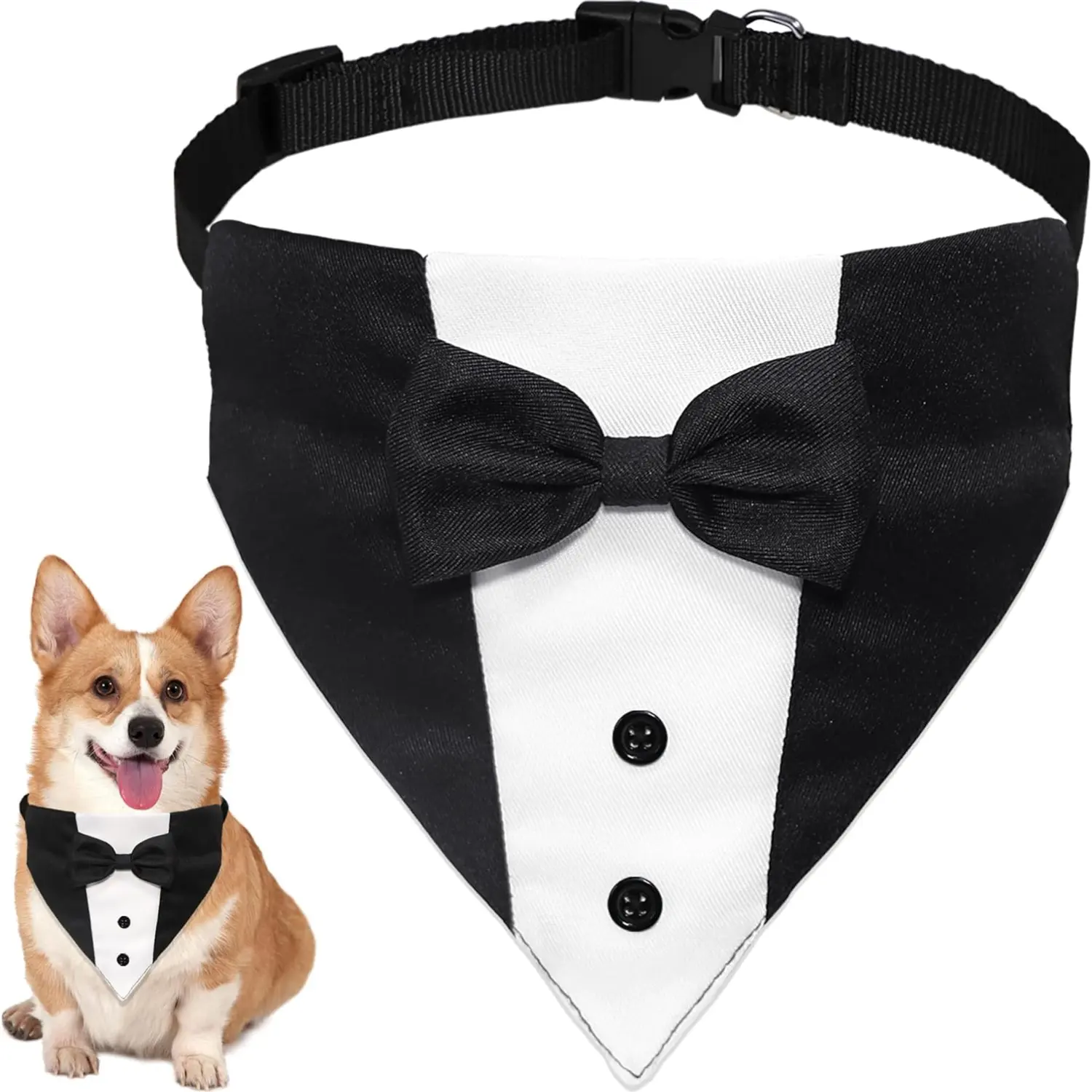Dog Tuxedo Suit Wedding Bandana Collar