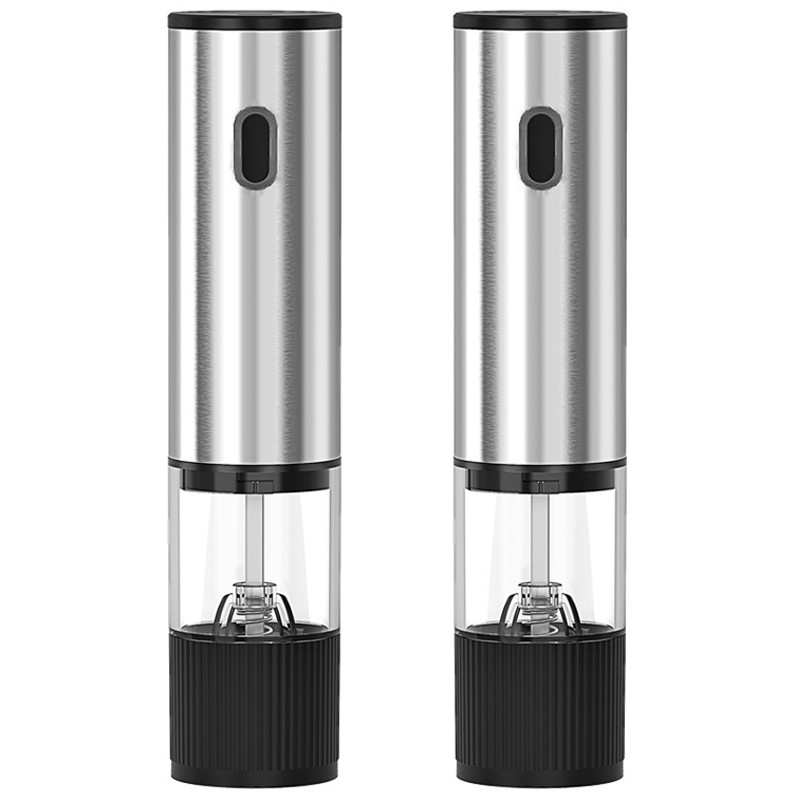2PCS Electric Salt And Pepper Grinder Auto Mill Shaker Adjustable Coarseness V — image 10