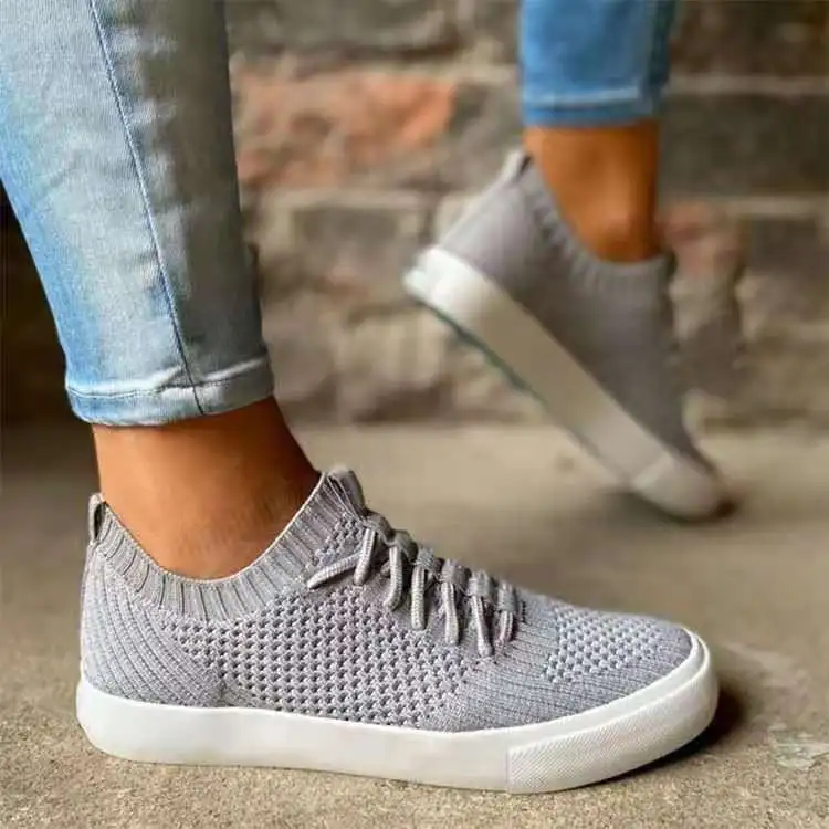 Set Foot Casual Plus Size Women's Shoes - Grey