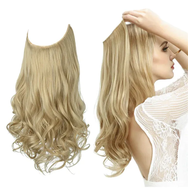 Wig Female Extension Chemical Fiber Long Curly Hair Matte High temperature Fiber Fishing Thread Wig Set No.22 - Shop at LoveMi