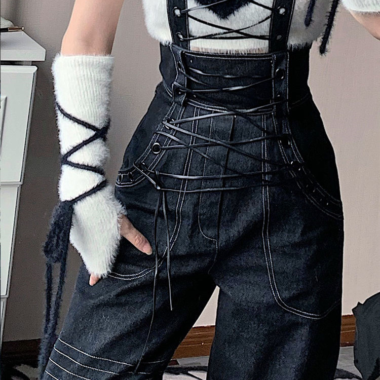 Original Design Strap Jeans Wear American Style More - Image 2