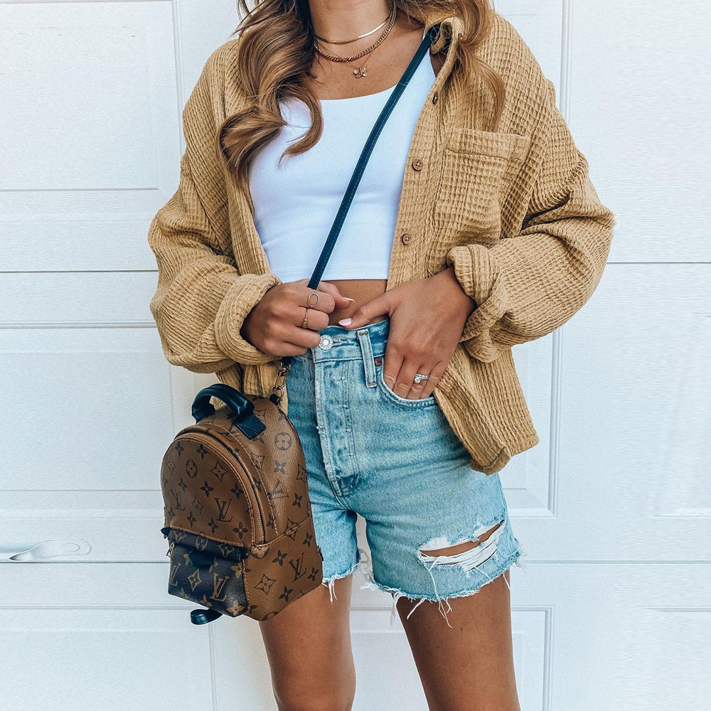 Solid Color Buttons Casual Shirt