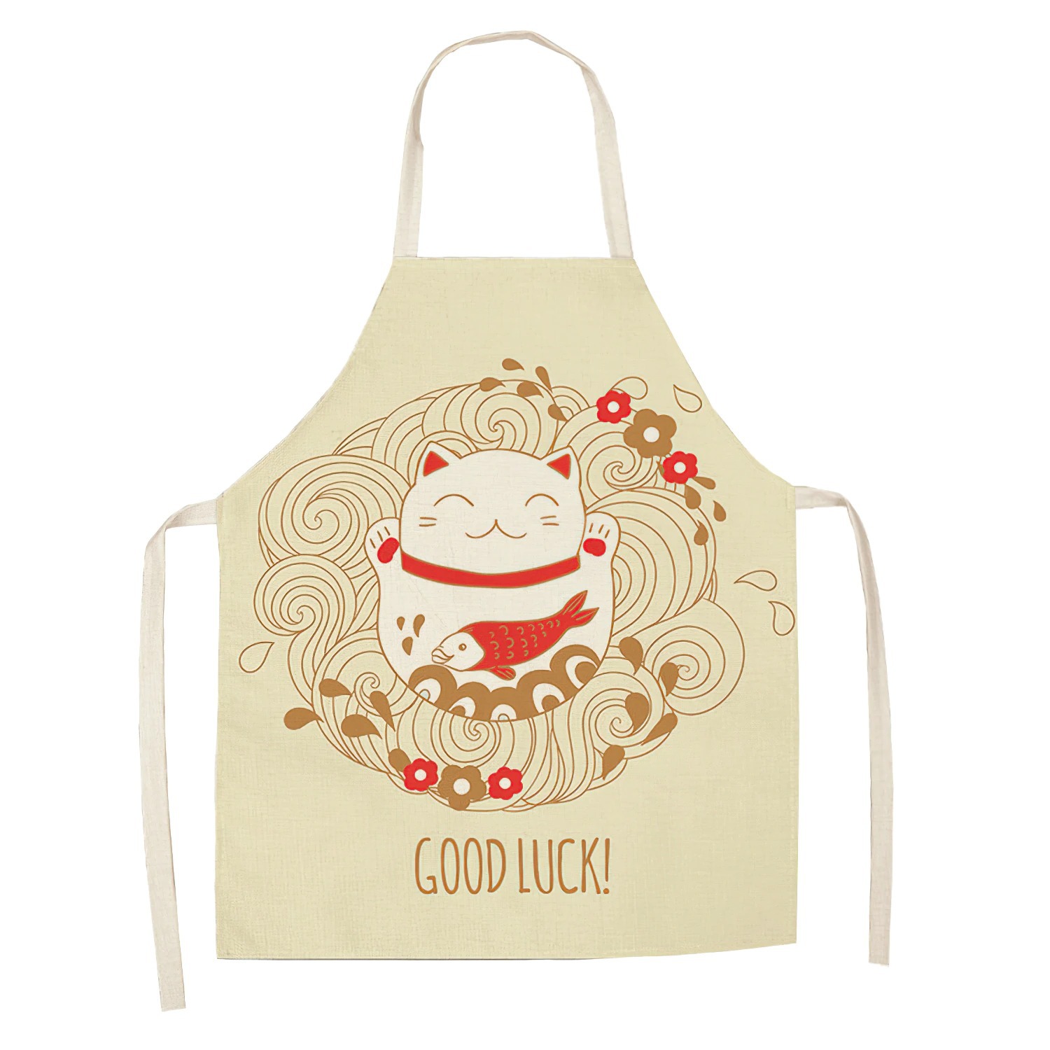 Title 5, Cartoon Cat Digital Printing Sleeveless Apron