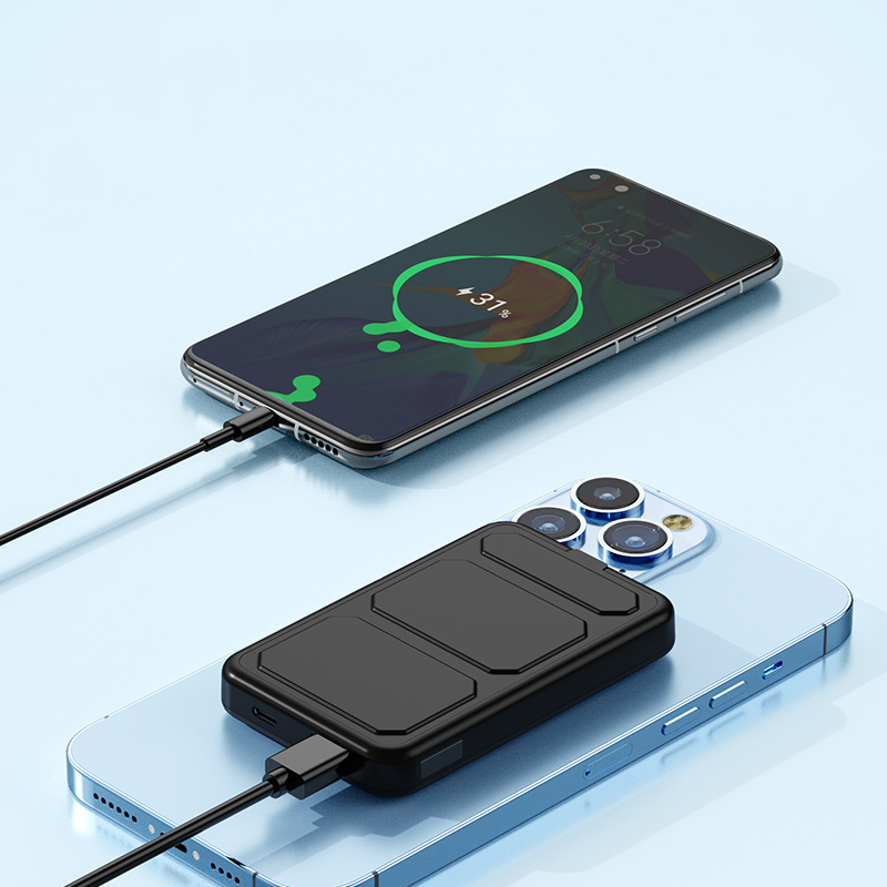 Magnetic Suction Wireless Charging Treasure Large Capacity Folding Bracket Mobile Power Supply - Image 5