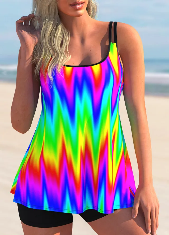 Women's Tankini Belly Split Large Size Swimsuit Rose - Shop at LoveMi