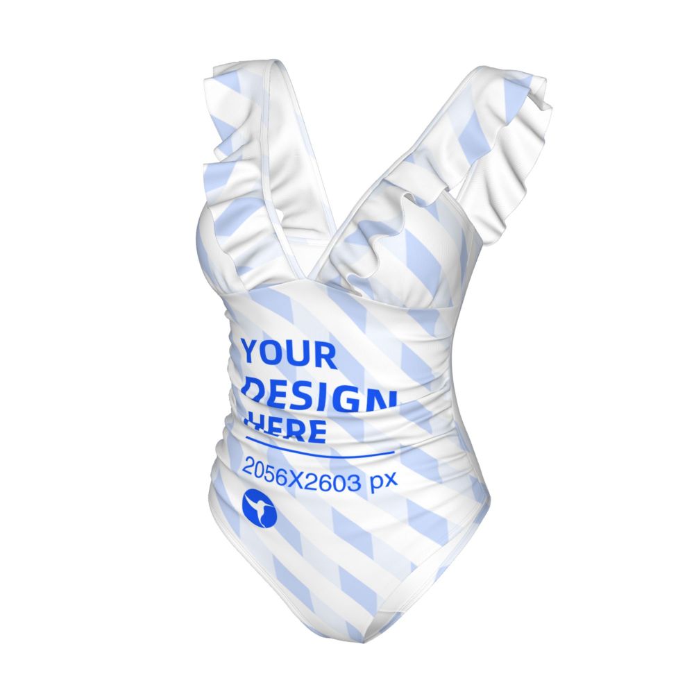 Ladies Ruffle Strap One Piece Swimsuit