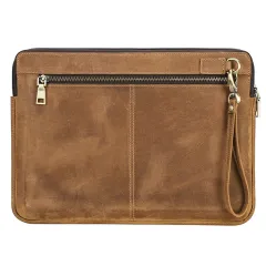New Protective Case Crazy Horse Leather Notebook Computer Liner Bag - Brown - View 1
