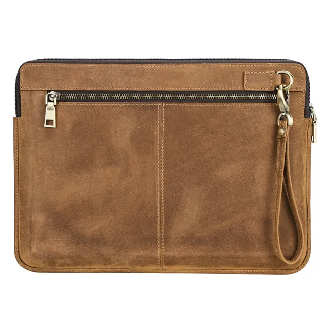 New Protective Case Crazy Horse Leather Notebook Computer Liner Bag Brown - Shop at LoveMi