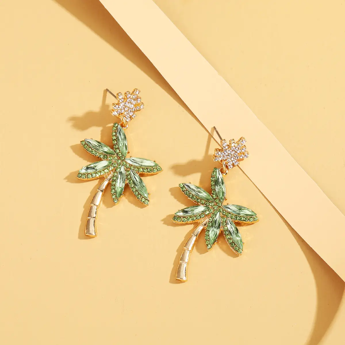 Bohemian Beach Style Alloy Coconut Tree Earrings