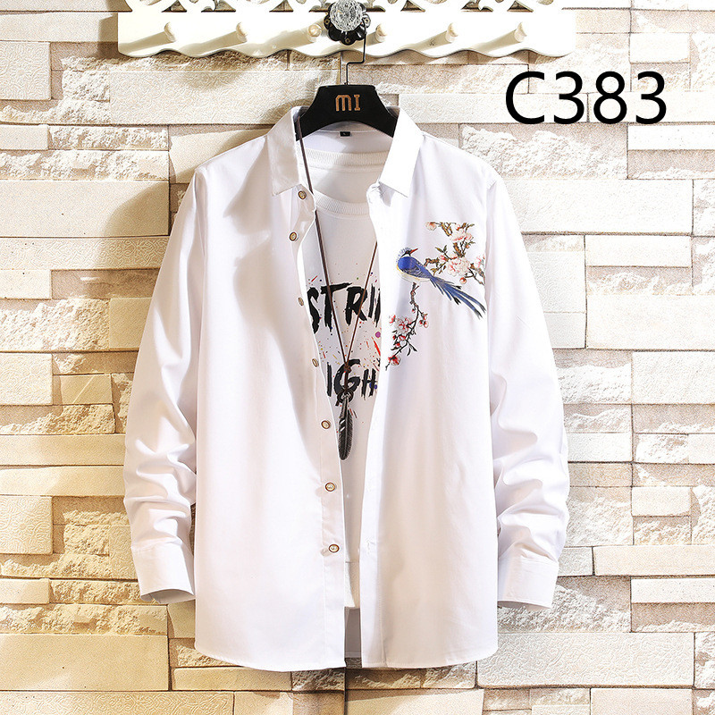 Men's Fashion Print Long Sleeve Shirt