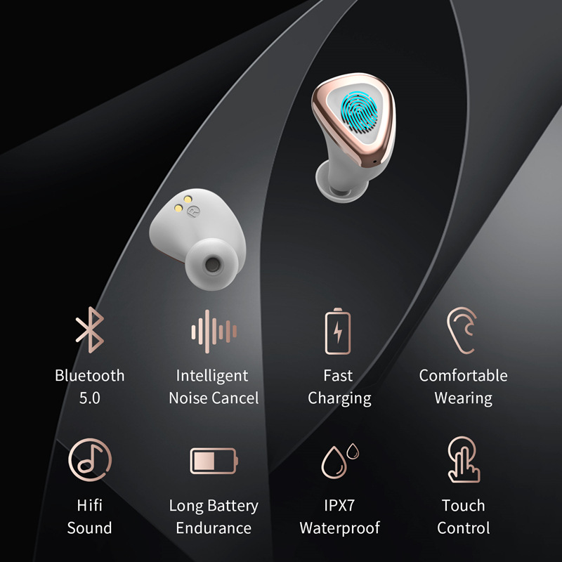 TWS Wireless With Charging Compartment 5.0 True Stereo Music - Image 3