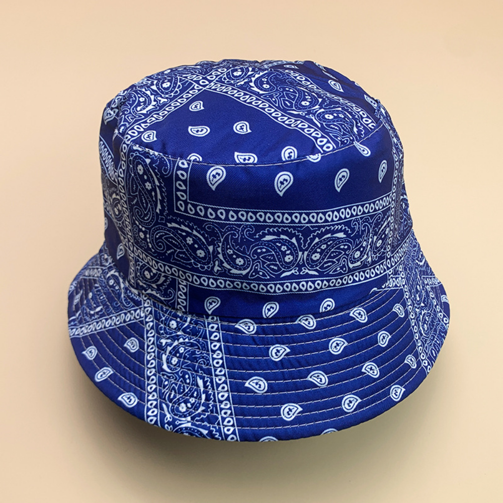 Cashew Flower-covered Vintage And Stylish Paisley-patterned Hat For Fishermen, Perfect For Versatile Casual Outings