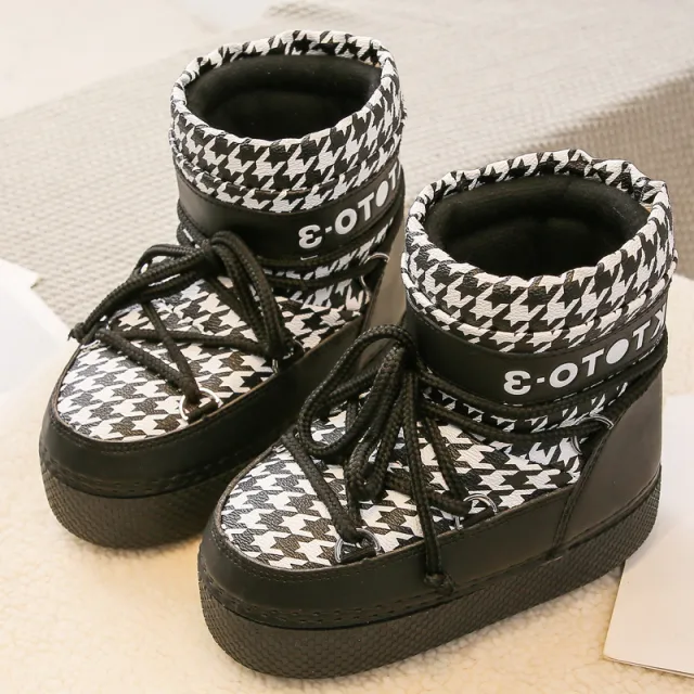 Women's Lunar Mid Cut Waterproof Women's Space Boots Houndstooth Space Boots 38To39 - Shop at LoveMi