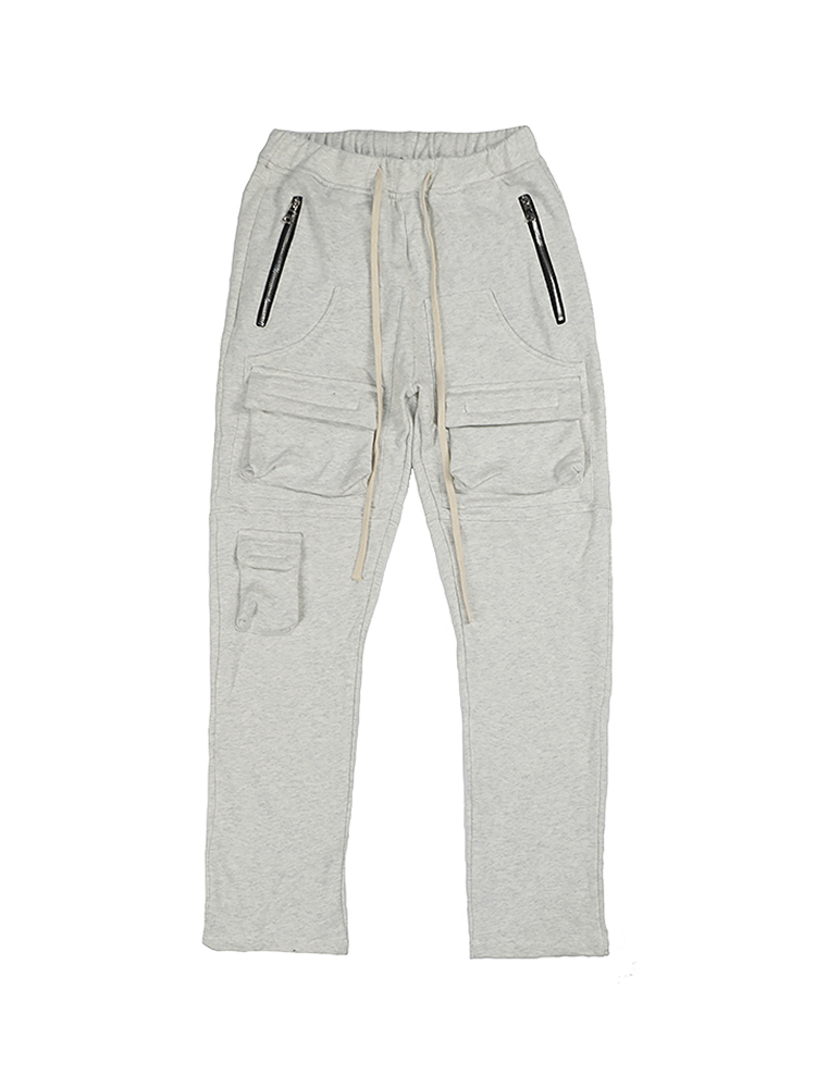 Title 7, Multi-Pocket Straight Split Jogginghose mit Kor...