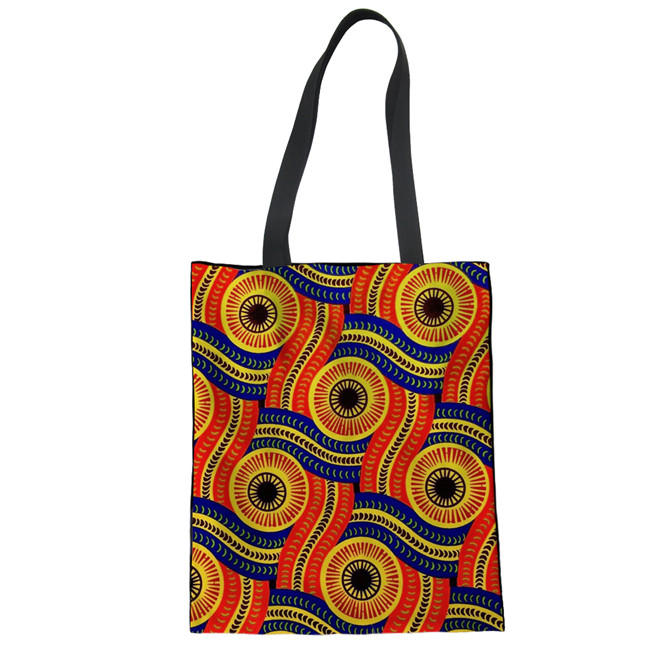 Geometric Stripes Circle Printing Exotic New Student Creative Canvas Bag
