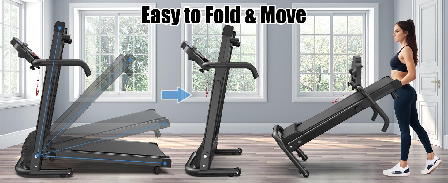 Home Use Foldable Portable 2.5HP Heavy-duty APP Controlled Fitness Walking Machine — foto 12
