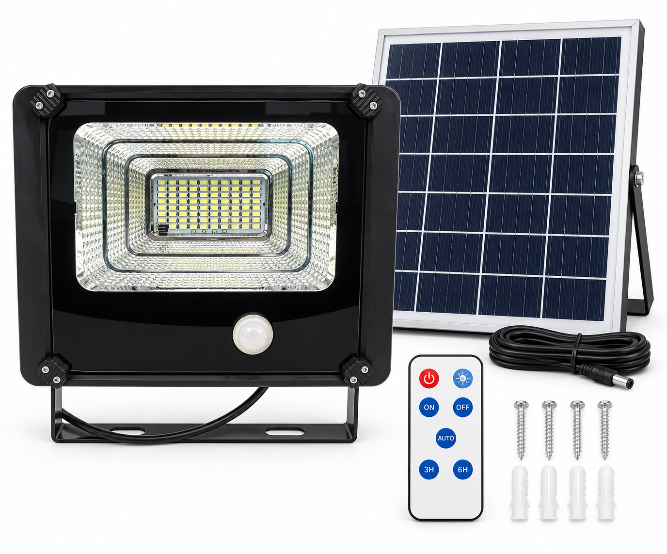 W719 Pentru iluminatul curții interioare Cumpărători B2B în aer liber Telecomandă alimentată cu energie solară Iluminat stradal 5000mAh