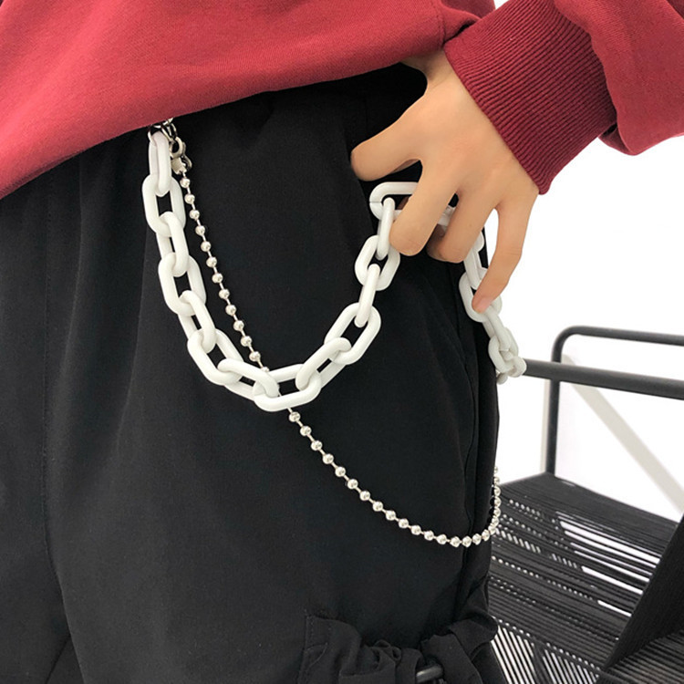 Title 7, Red Waist Candy Color Resin Trouser Chain Hang...