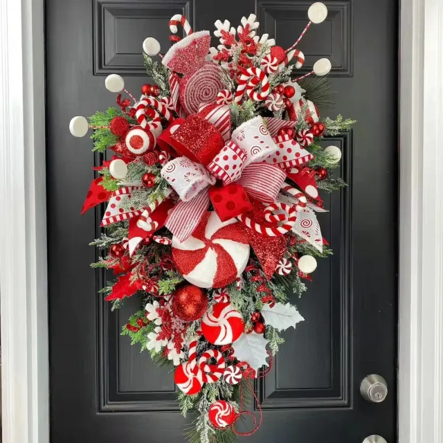 Christmas Upside Down Tree Door Wall Decoration Candy Upside Down Tree - Shop at LoveMi