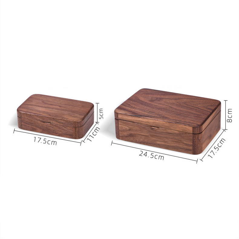 Title 2, Walnut Jewelry Box Storage Multi-function