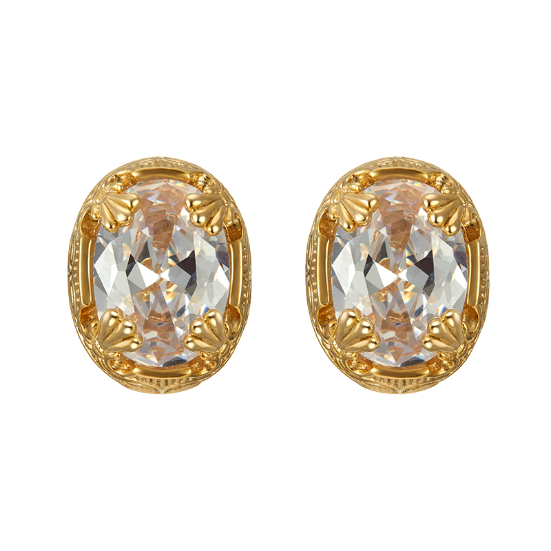 Retro Edging Gem Temperament Earrings Earrings Women