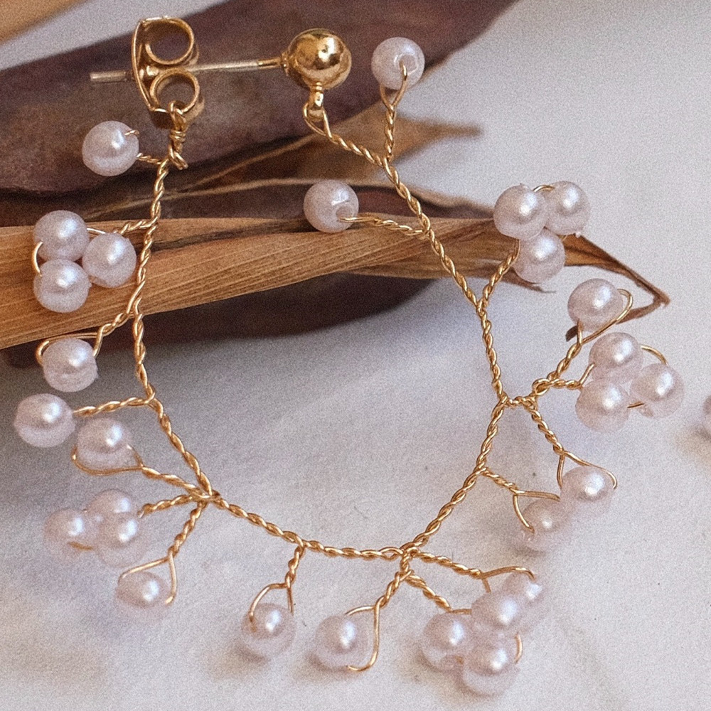 Branch Tree Vine Pearl Earrings