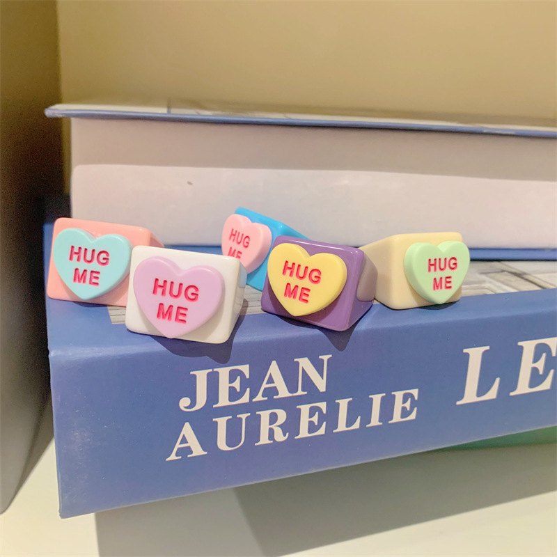 Acrylic Diy Geometric Shape Girl Resin Ring