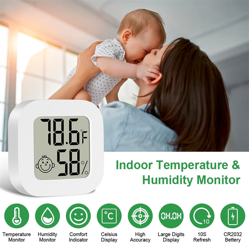 Title 4, Mini Digital Thermometer Hygrometer Room LCD Di...