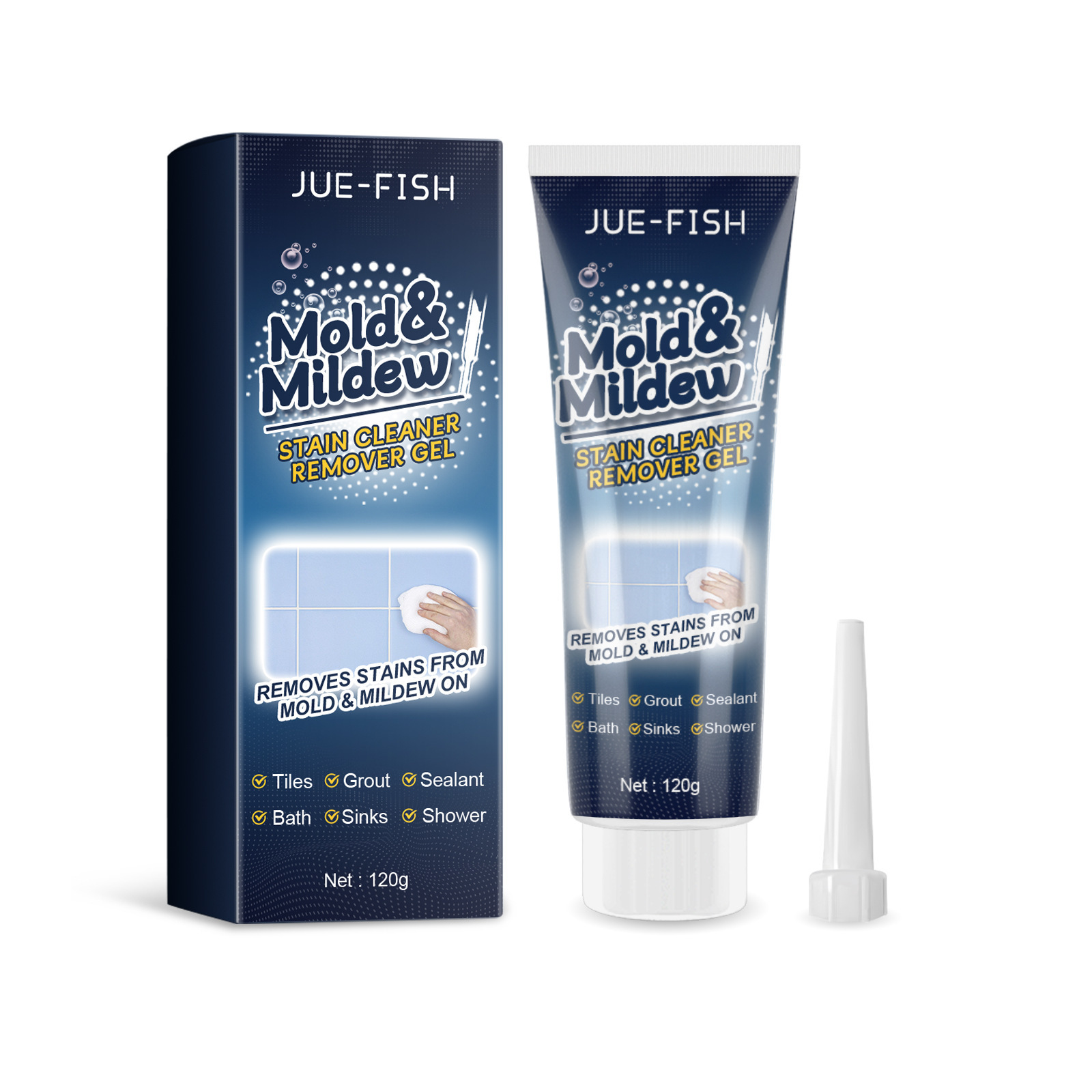 Jue-Fish Cross-border Mold Remover Gel, Multi-functional Mold Remover For Wall, Tile Grout, And Bathroom Ceiling Cleaning.