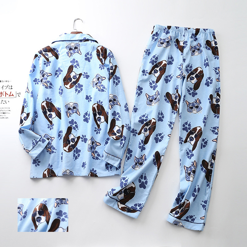 Title 3, Cartoon Pattern Flannel Confinement Pajamas Suit