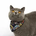 Navy Blue Retro Triangle Scarf