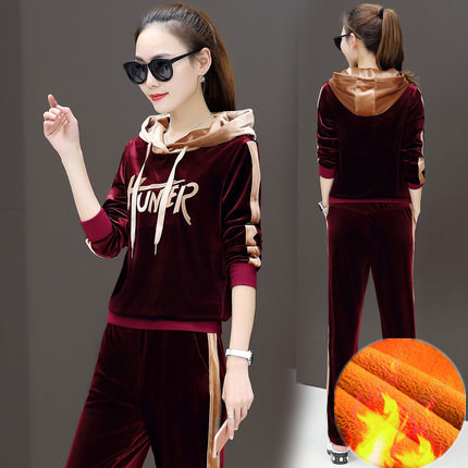 Two-piece Padded Hooded Plus Size Sweater