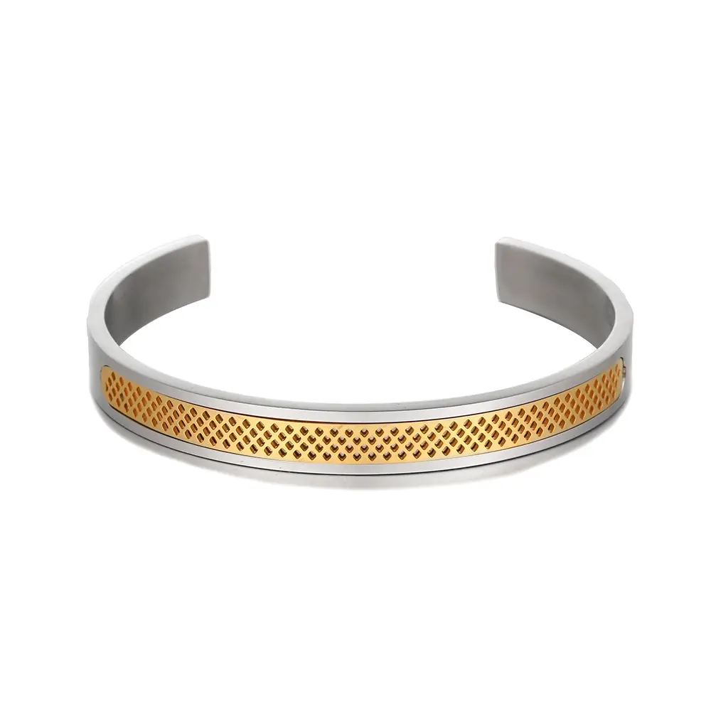 Punk Vintage Mesh Stainless Steel Bracelet Men