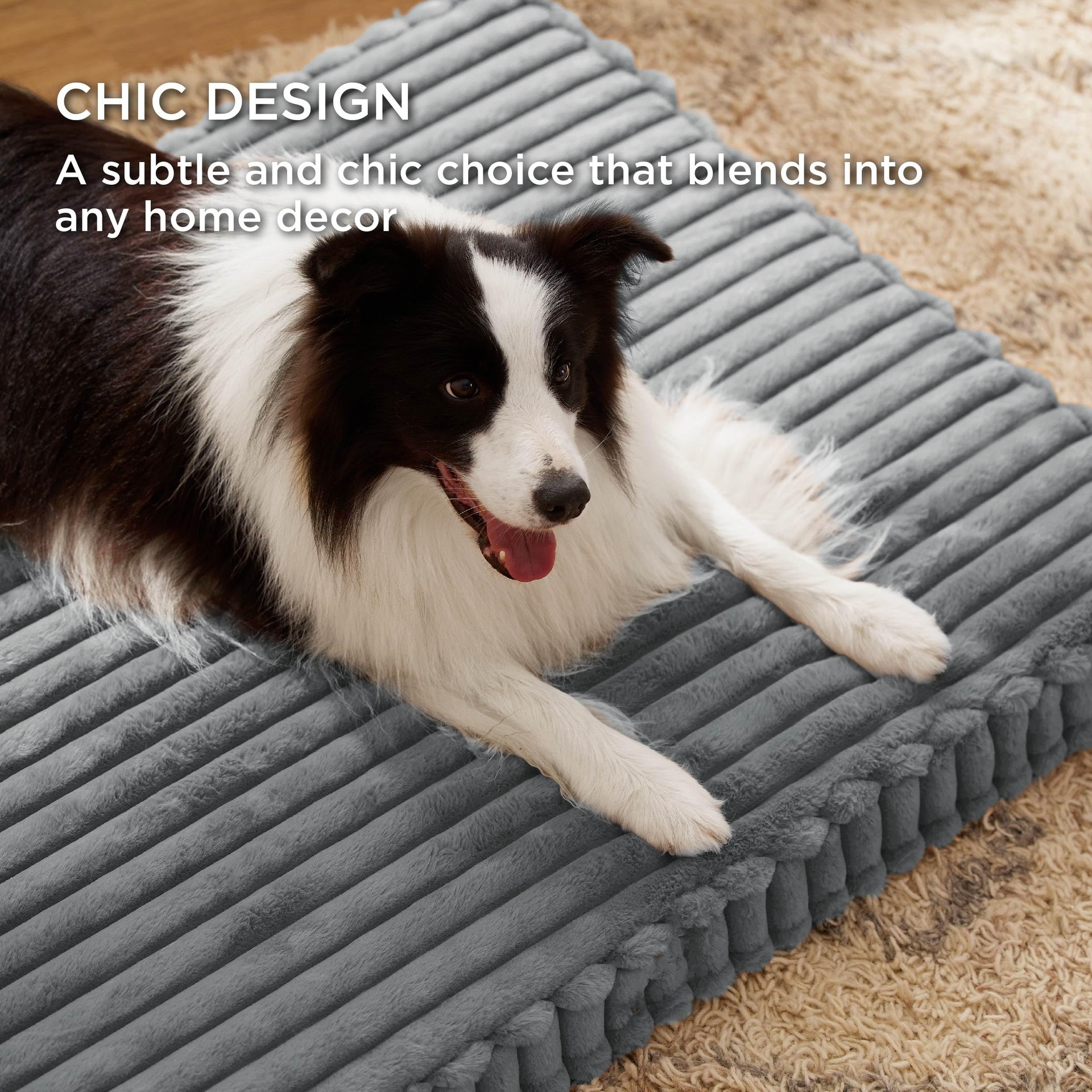 Large Dog Bed And Crate Cushion, Stylish Design, Balanced Support, 30D High-resilience Wave Memory Foam, With Removable And Washable Cover, Non-slip And Waterproof, Soft And Comfortable Pet Mat — foto 18